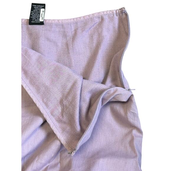 New York & Company Purple Tulip Crochet Lace‎ Skirt Size 10 Side zip - Picture 6 of 7